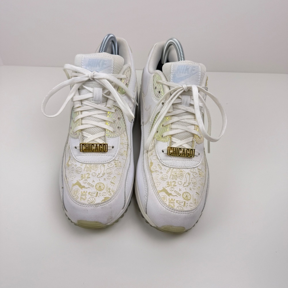 Nike Air Max 90 Chicago 312 White Iridescent Sneakers Women's Size 9